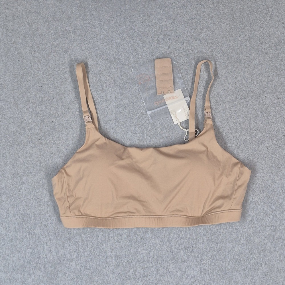 Momanda Women Bra Medium Beige Pumping Adjustable Nursing Wireless NWT